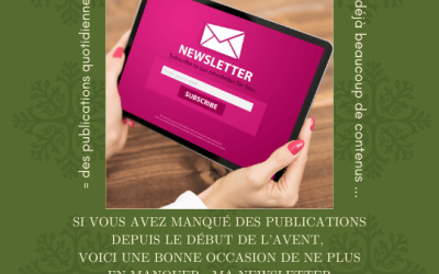 Chemins des sens, c&rsquo;est aussi une newsletter !