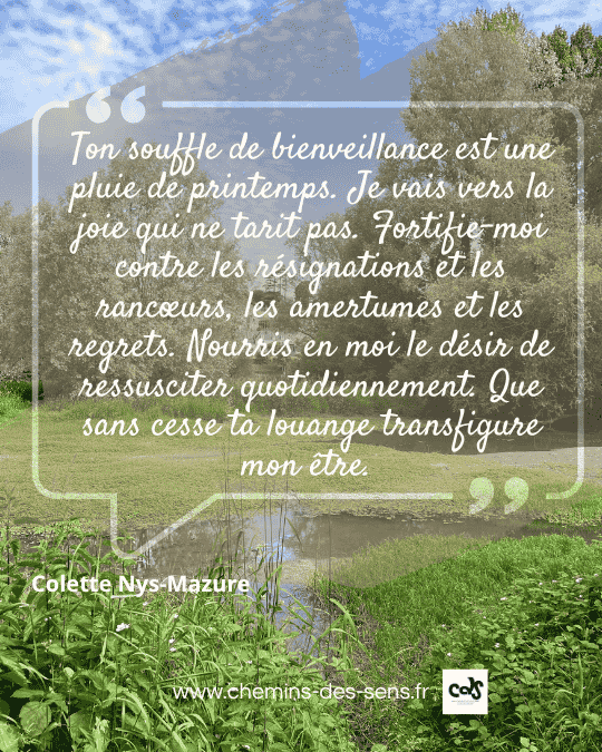 CDS printemps ressurection quotidienne Colette Nys Mazure